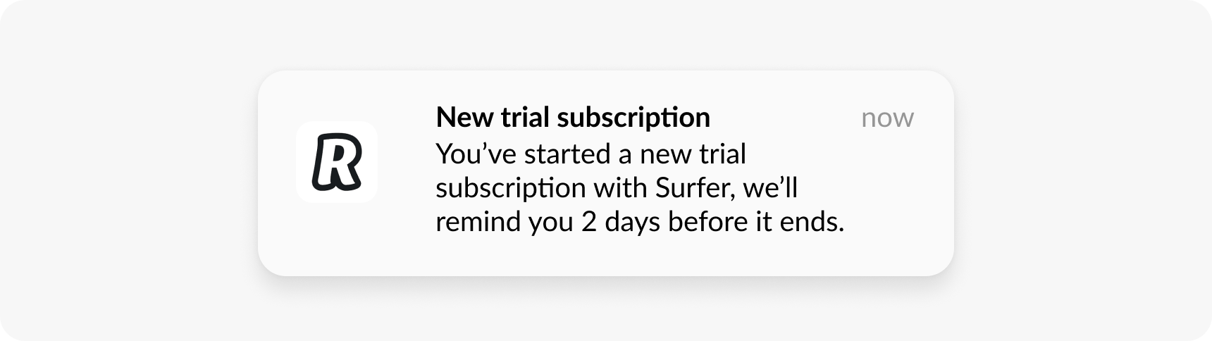 Subscription renewal transactional push notification